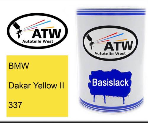 BMW, Dakar Yellow II, 337: 500ml Lackdose, von ATW Autoteile West.